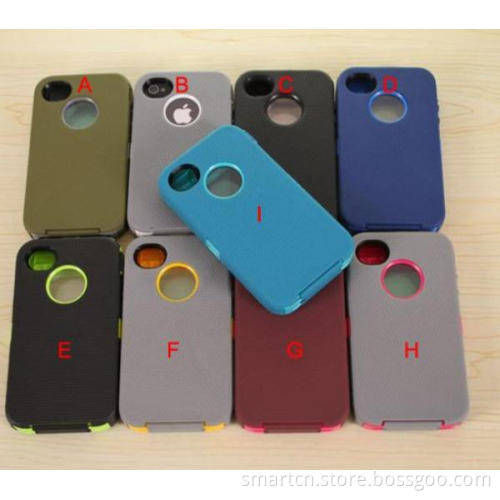 Brand Mobile Phone Case Defender Series Case with Logo or Without Logo for iPhone4s/4